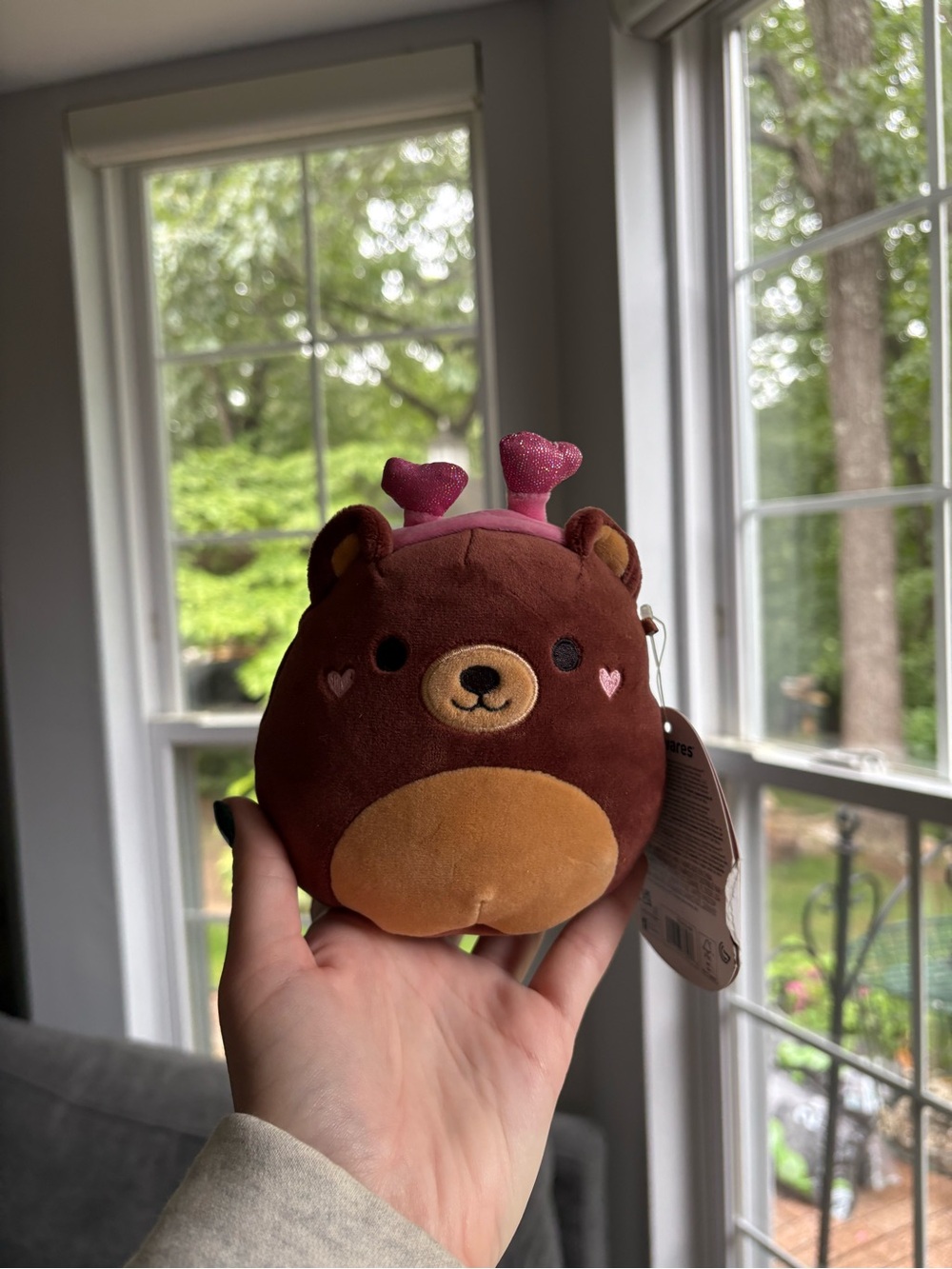 Omar the Brown and Pink Bear valentines edition squishmallow 5in NWT